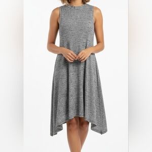 Maeve Anthropologie Emerson Gray Ribbed Sleeveless High Neck Dress w/ Pockets S